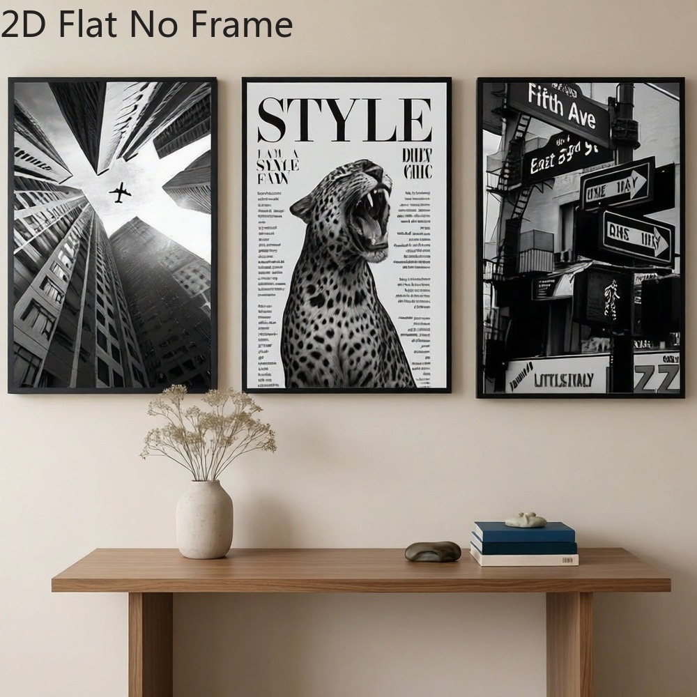 Abstract Canvas Set - (Sans cadre, 3 pièces) - Décoration