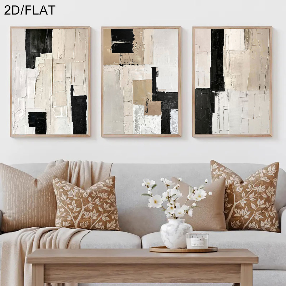 Abstract Canvas Set - Lot de 3 affiches sur toile