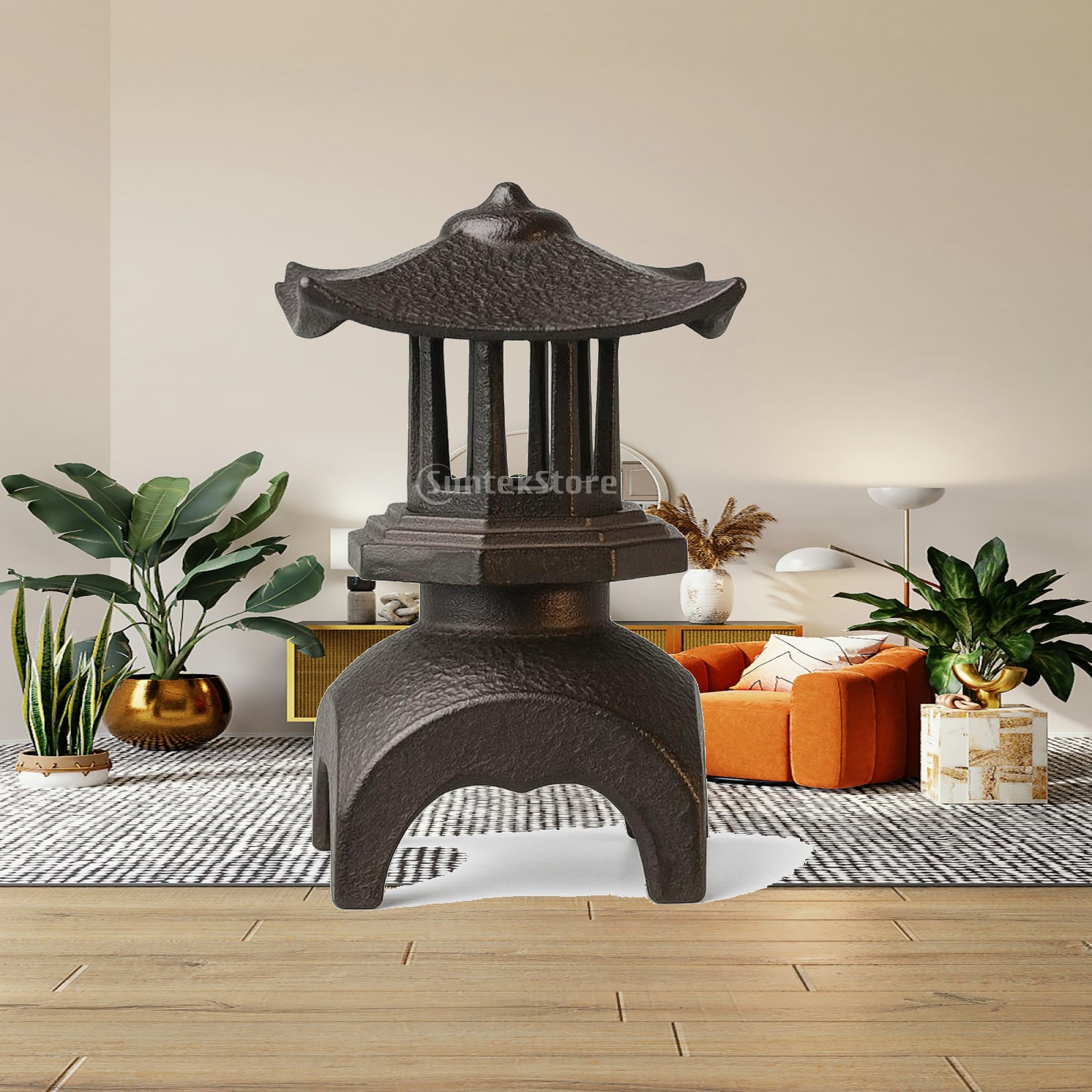 Candle Holder Decor - Lanterne en fonte, porte-bougie classique, lanterne