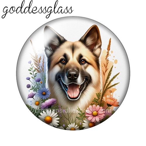 Adorables chiens parmi les fle - Vase Decor avis et prix