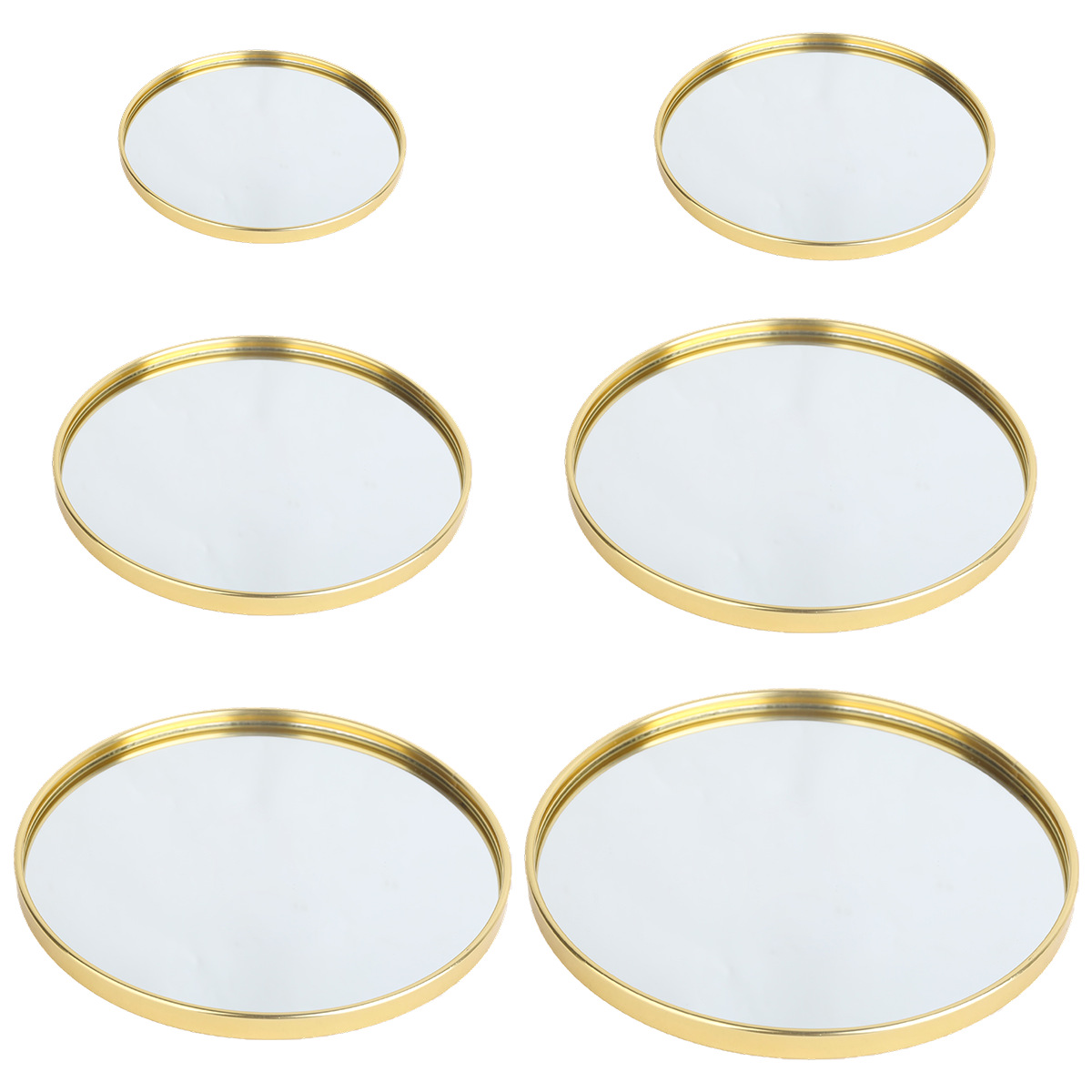 Plateau miroir rond doré, plat - Decorative Mirror avis et prix