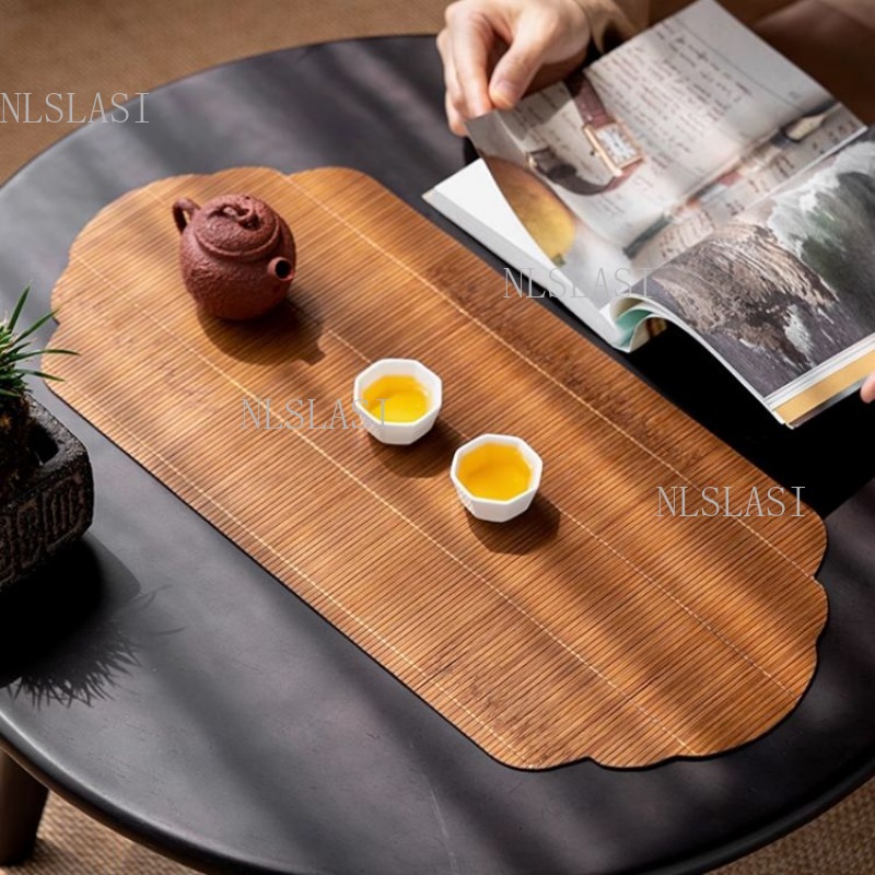 Tapis à thé en bambou tissé na - Table Runner avis et prix