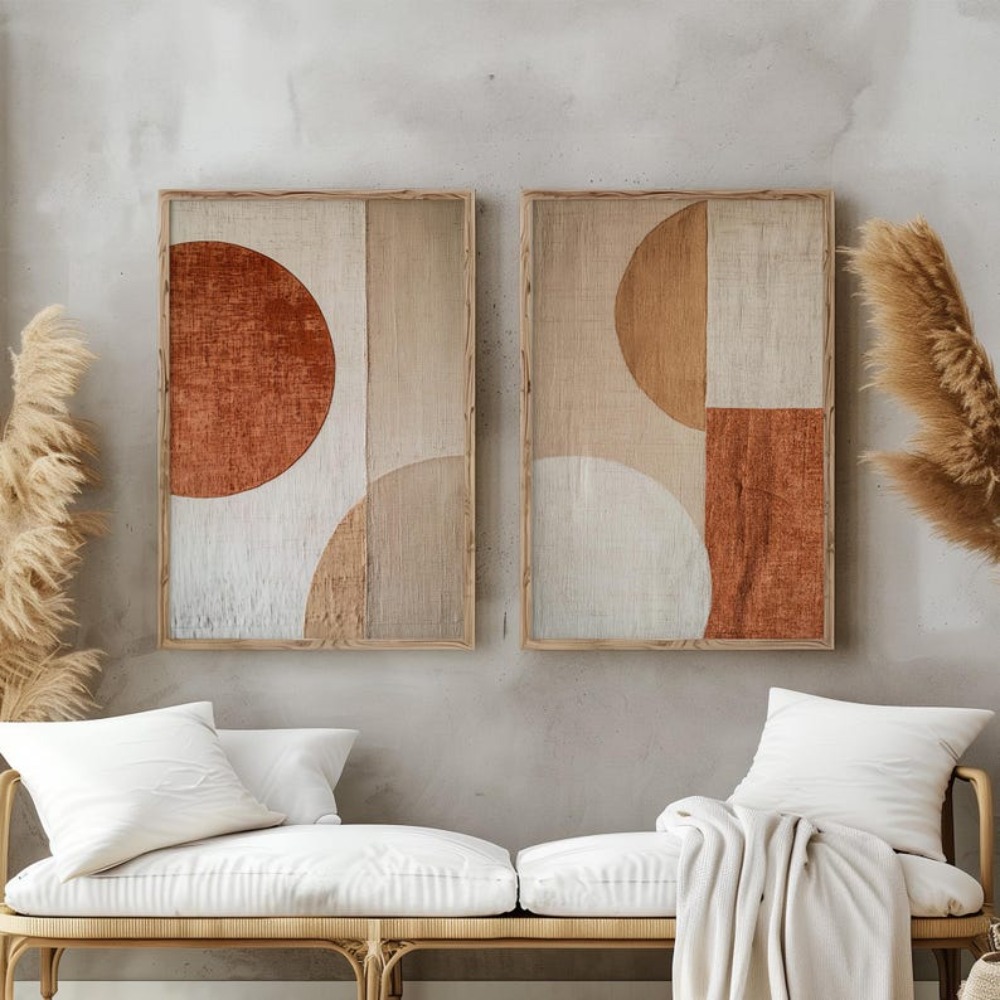 Lot de 2 tableaux sur toile sa - Abstract Canvas Set avis et prix