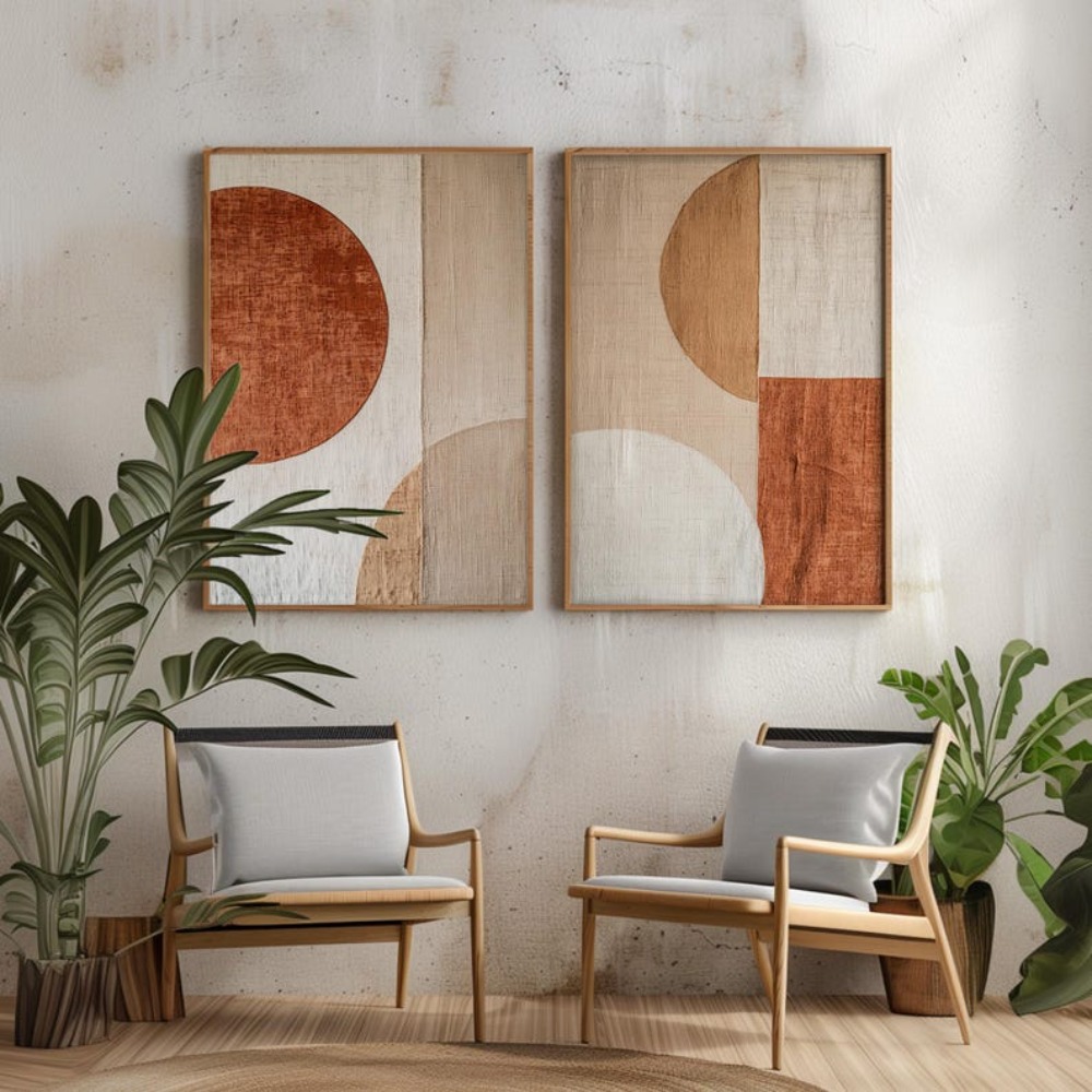 Lot de 2 tableaux sur toile sa - Abstract Canvas Set avis et prix