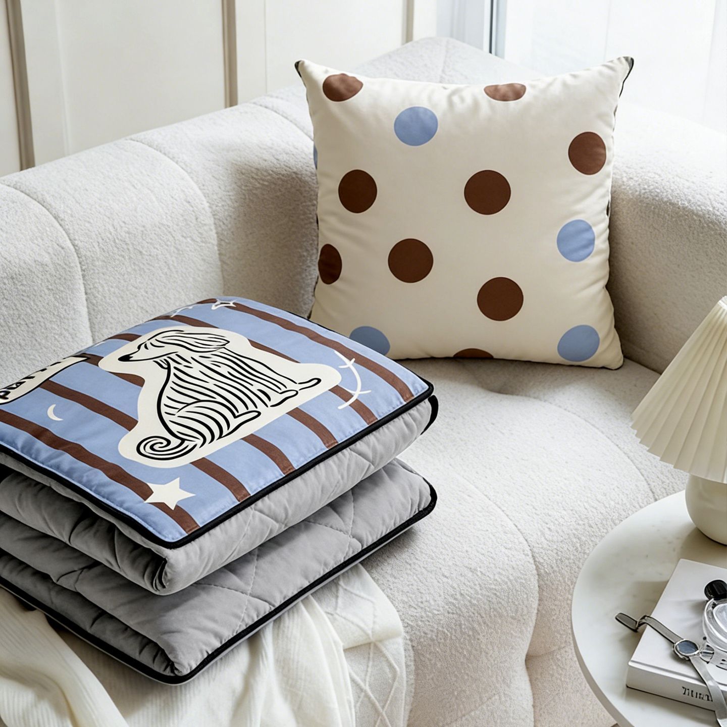 Coussin pliable en velours dou - Throw Pillow avis et prix